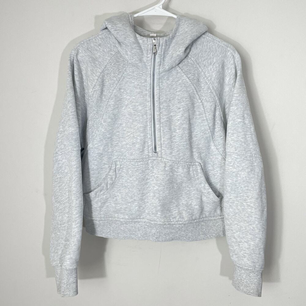 Lululemon Scuba Oversized Half-Zip Hoodie Heathered Core Ultra Light Grey M/L